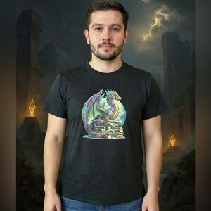 Black Dragon Graphic Tee for Reptile Enthusiasts